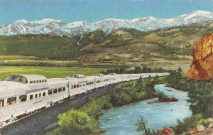 California Zephyr Railroad Passenger Train Colorado Rockies postcard