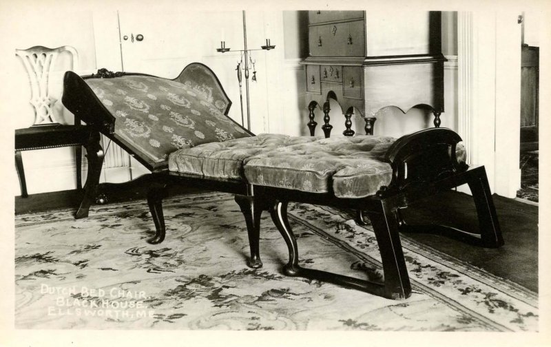 ME - Ellsworth. The Black House, Dutch Bed Chair   RPPC