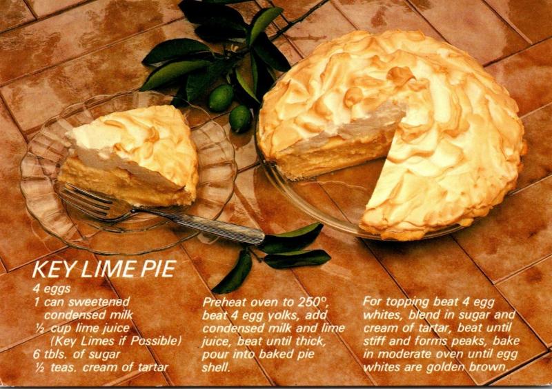 Recipe Card Key Lime Pie Greetings From Florida