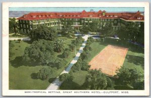 Gulfport Mississippi 1940s Postcard Great Southern Hotel