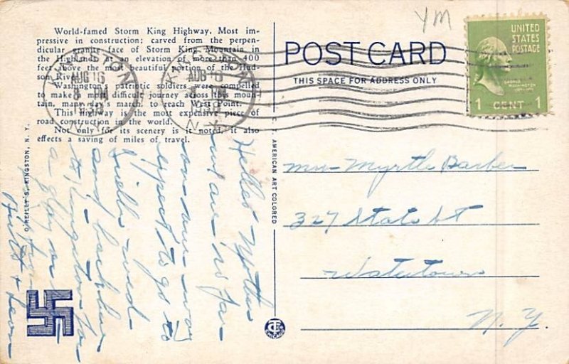 New Bear Mt Hudson River, New York NY Postcards