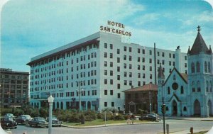 Pensacola Florida Hotel San Carlos St Michaels Church Dexter Postcard 21-8509