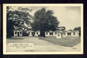 Classic Sylvania, Georgia/GA Postcard,  Pippin Cabins/Motor Court, 1950's?