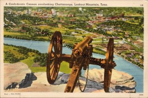 Cannon Overlooking Chattanooga Lookout Mountain Tennessee Postcard PC236