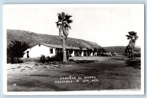 Ensenada Baja California Mexico Postcard El Morro Cabins c1950's RPPC Photo