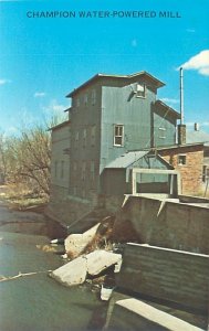 Nebraska Champion Water-Powered Mill Chrome Postcard Unused