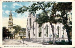 South Carolina Charleston Church Street Showing Huguenot Church