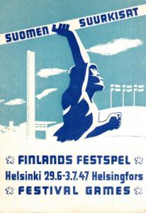 Finlands Festpel Card Helsinki 29.6-3.7.47 Games