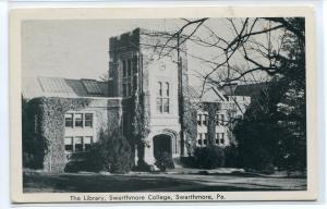 Library Swarthmore College Pennsylvania postcard