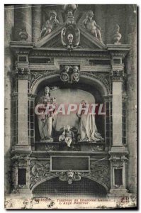 Old Postcard Amiens Tomb of Canon Lucas L Weeping Angel