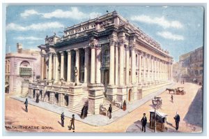 c1910 Malta Theatre Royal Porta Reale Posted Oilette Tuck Art Postcard 