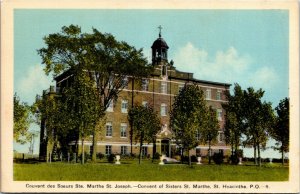 Postcard QC St. Hyacinthe Convent of Sisters St. Marthe 1940s K42