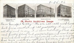 IA, Waterloo, Iowa, Multi-Views Of Buildings, Commercial Bank Bldg, 1906 PM