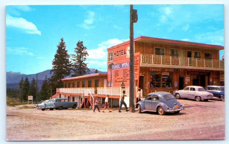 RADIUM JUNCTION, British Columbia Canada~ FLAMINGO MOTEL c1950s Cars VW Postcard