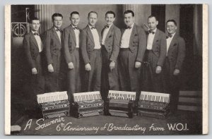 Viking Accordion Band WOI Minnesota Named Musicians 1939 Postcard T24