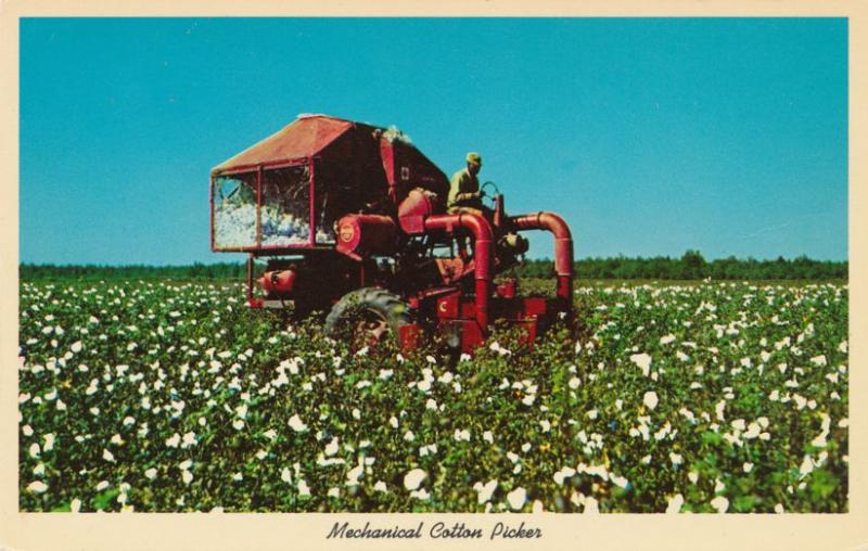 Mechanical Cotton Picker in the South