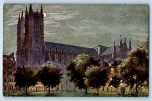 National Temple Of Fame Westminster Abbey UK Arthur Payne Oilette Tuck Postcard