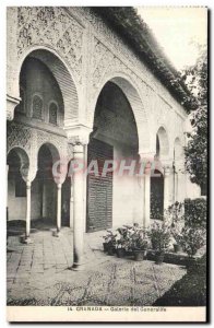 Postcard Old Granada Galeria del Generalife