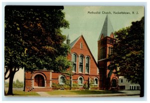 1909 Methodist Church, Hackettstown, New Jersey NJ Antique Posted Postcard