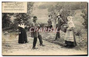 Old Postcard Folklore The Auvergne Bourree