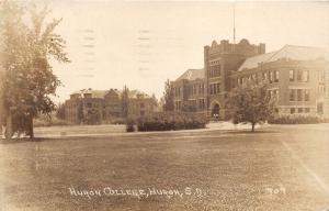 Huron South Dakota~Huron College Campus View~2 Beautiful Buildings~1927 RPPC