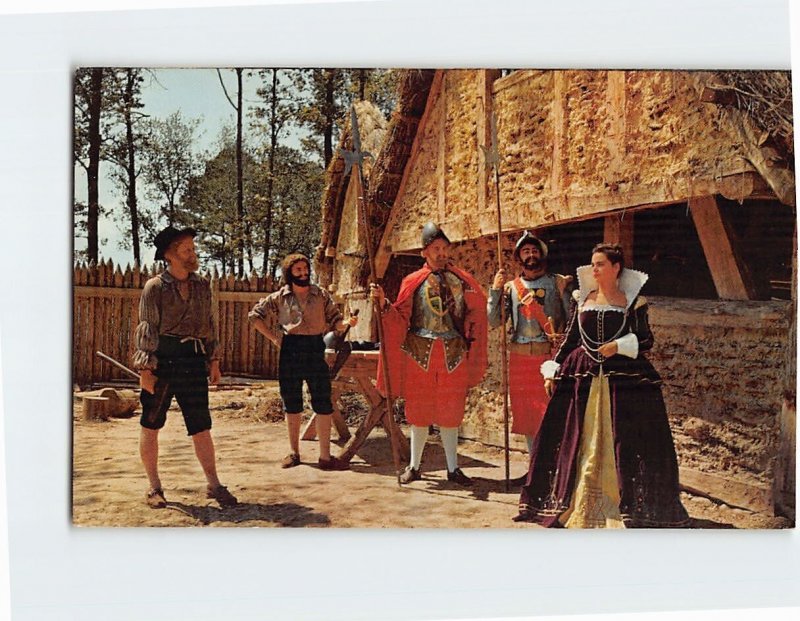 Postcard James Fort, Jamestown Park, Williamsburg, Virginia