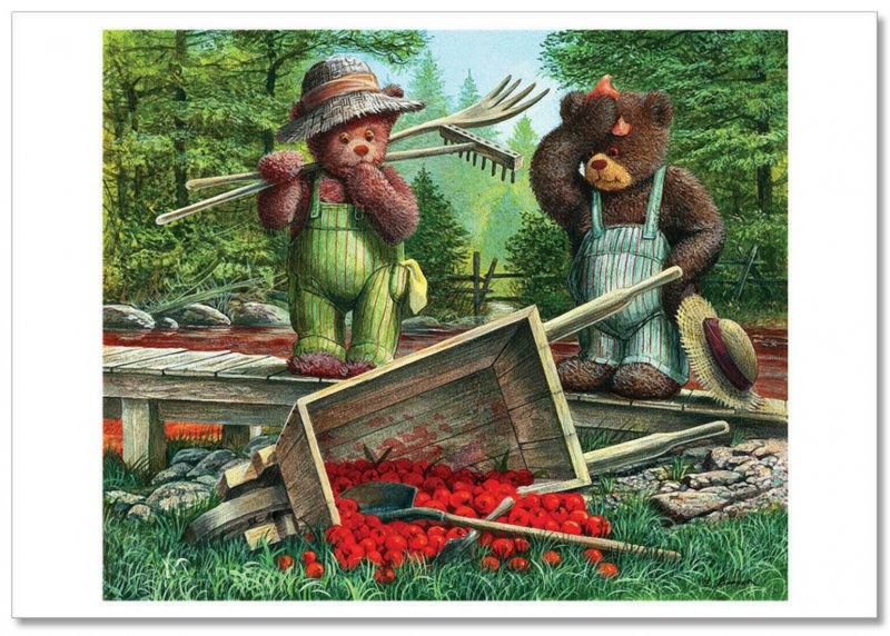 TEDDY BEAR CORNER Toys Life Art for Child by J. Bindon Russian Modern Postcard