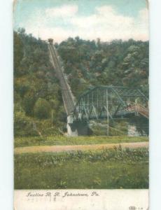 Divided-Back INCLINE TRAIN RAILROAD TRACK Johnstown Pennsylvania PA F0031