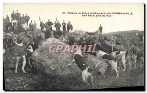 Postcard Old Hunting hounds was hunts of Vallieres rally drill d & # 39Ermeno...