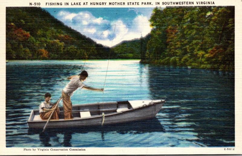 Virginia Fishing In Lake At Hungry Mother State Park
