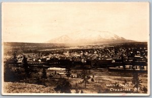 Postcard RPPC c1910s Cranbrook British Columbia Mount Baker Town View Real Photo