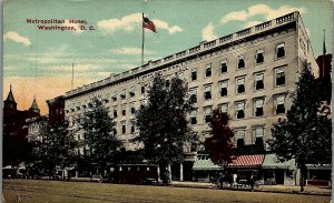 1913 METROPOLITAN HOTEL WASHINGTON D.C. EARLY UNPOSTED POSTCARD 14-75