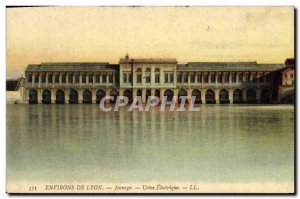 Old Postcard Electricity Surroundings of Lyon Jonnage Electric Factory