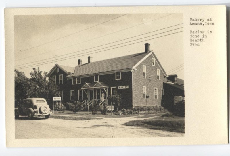 RPPC Postcard Bakery at Amana Iowa IA