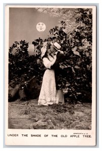 RPPC Bamforth Romance Face in Moon Shade of Old Apple Tree DB Postcard V1