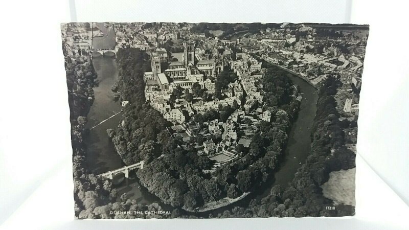 Vintage Rppc Postcard Durham Aerial View 1960s including Cathedral Real Photo