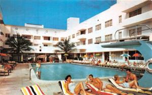 Miami Beach Florida~DeLmonico Hotel on 64th Street~Sunbathers @ Pool~'59 Note Bk