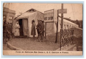 c1920 From An American Red Cross L O C Canteen In France Posted Antique Postcard