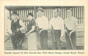 Postcard Texas South Bend Family Squad Stoval Hot well skeet range 1930s 23-8951