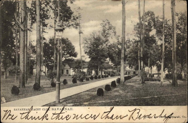 Tuck Savannah Georgia GA Yacht Club c1910 Vintage Postcard