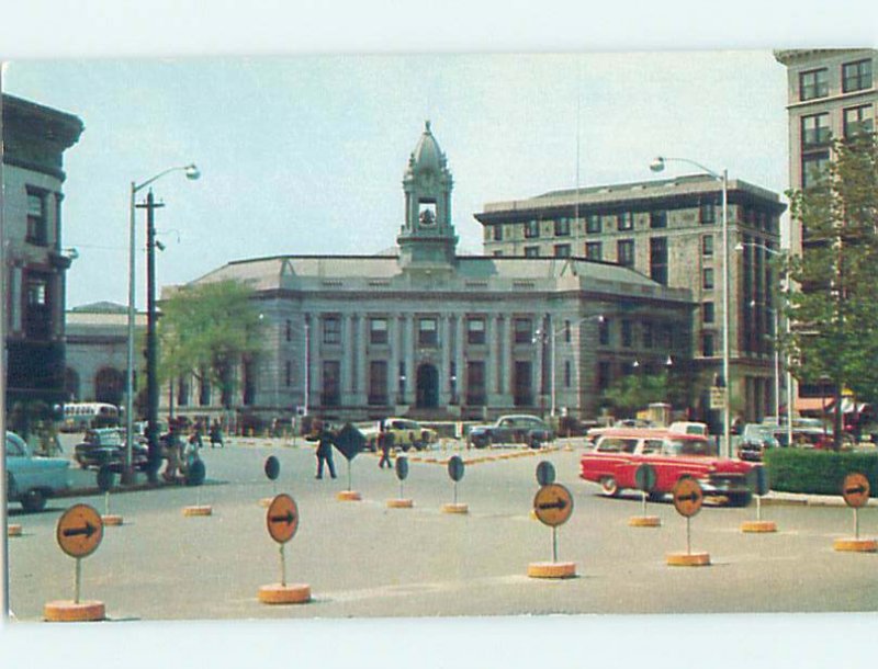 Pre-1980 CITY HALL SCENE Stamford Connecticut CT AF1921