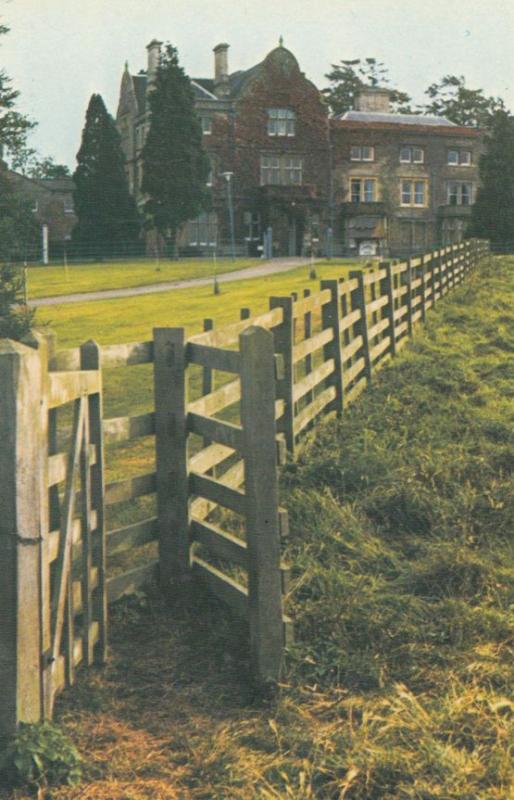 Knuston Hall Unusual Fencing View 1970s Postcard