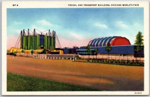 Chicago Ill-Illinois, Travel & Transport Bldg,, Chicago World's Fair, Postcard