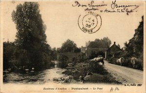 CPA Env. d'AVALLON - PONTAUBERT - Le Pont (658633)