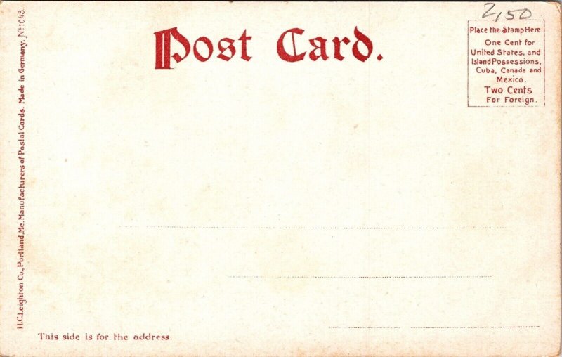 Fort Phoenix Fairhaven Massachusetts MA Antique Postcard UNP Unused UDB Germany 