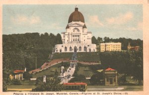 Vintage Postcard 1910's Pilgrims at Saint Joseph Shrine Parish Montreal Canada