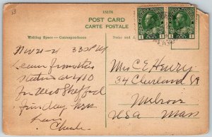 Montreal Canada 1921 Postcard Gare Windsor Train Station