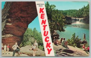 Slade Kentucky~Natural Bridges~Cumberland Falls~Vintage Postcard