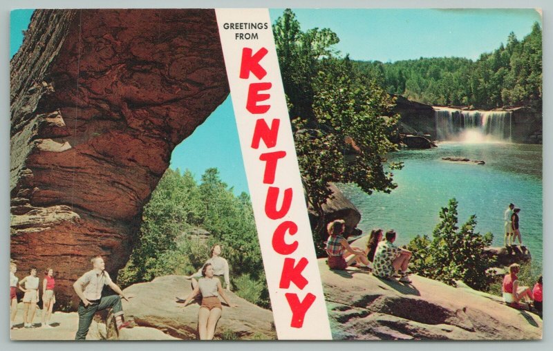 Slade Kentucky~Natural Bridges~Cumberland Falls~Vintage Postcard