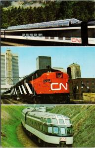 CN Train Multiview Unused Vintage Postcard F10